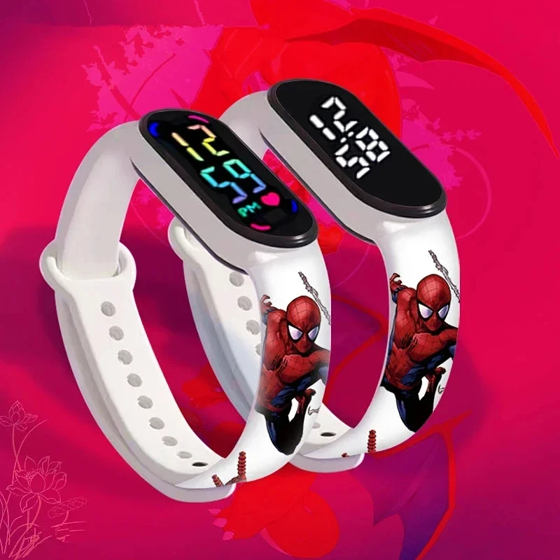 Children's Sports Watch Waterproof for Swimming Anime Figure Bracelet Wristwatch Cartoon Electronic LED Touch Student Toys Gift