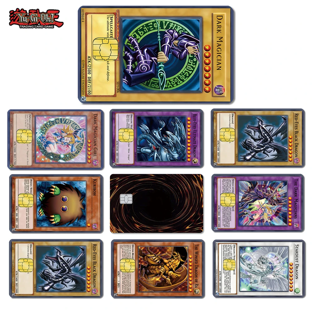 Anime Yu-Gi-Oh! Yugi Muto 2.5D HD Matte PVC-Aufkleberfolie für Kreditkarten und Debitkarten, wasserdichte Aufkleber