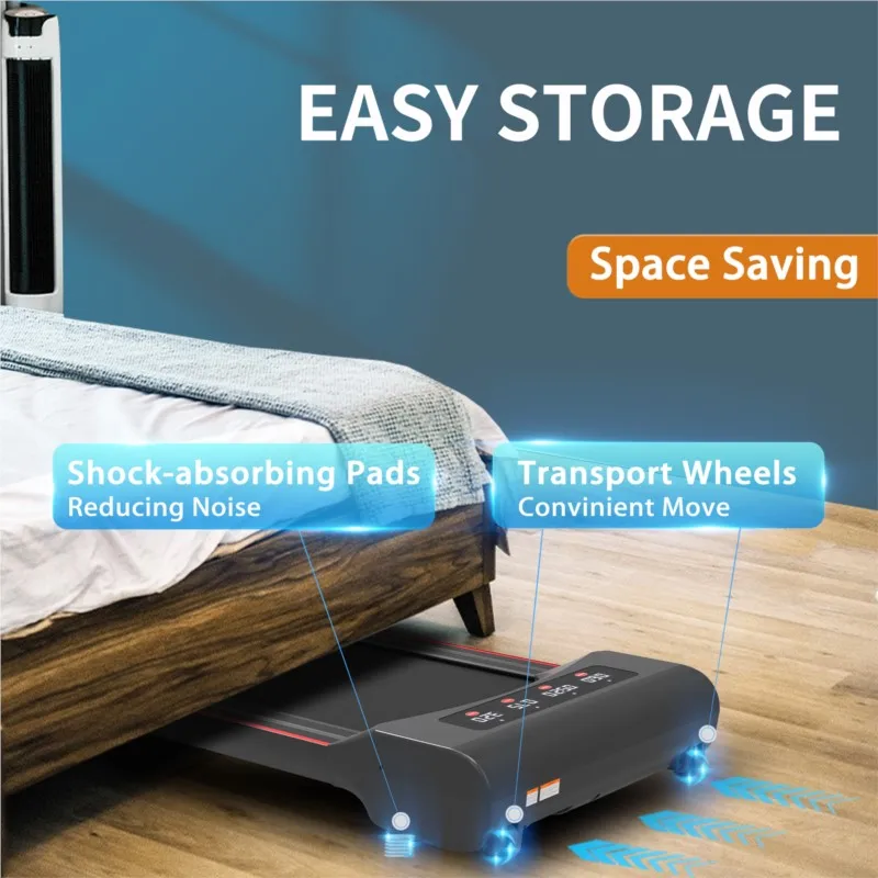 US Stock Under Desk Treadmill Machine 300 LB Capacity Walking Pad for Home Office