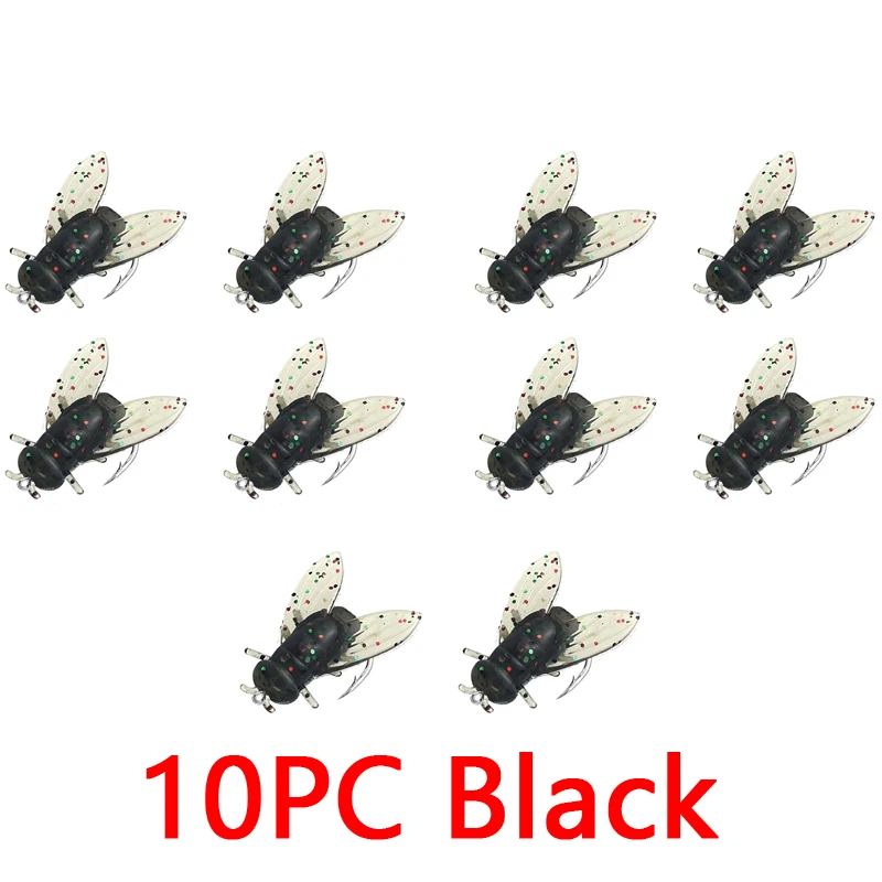Toyvian 100pezzi Mosche Luminose Nottilucenti in Plastica di Mosche Artificiali per Decorazione Festa Halloween Oggetto Divertente per Ragazzo Ragazza e Amici