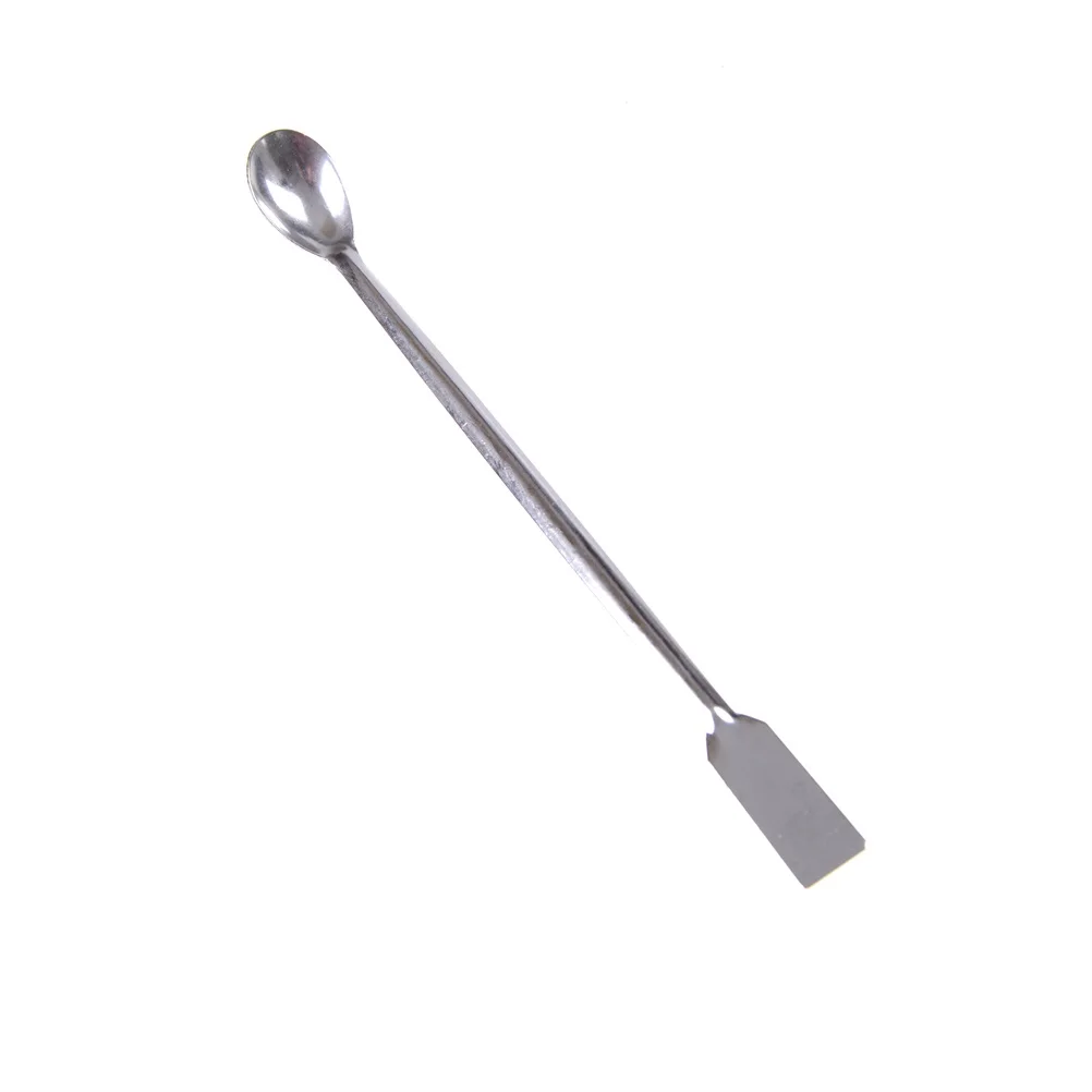 1Pcs Length 200mm Horn Spoon Medicinal Ladle With Spatula Laboratory Supplies