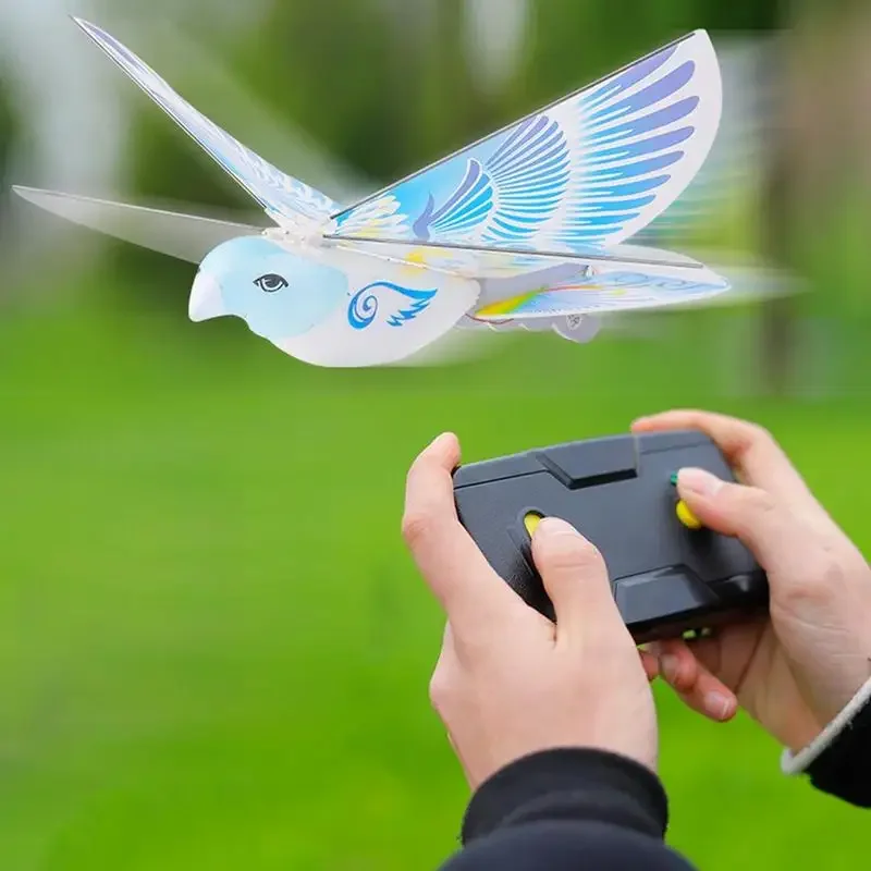 Remote Control Helicopter Electronic Bird Toys Hand Control Flying Toys Electronic Flying Birds Toy Mini RC Drone Helicopter 235x275x70mm 360 Degree Flying RC Bird Toys 2.4 GHz