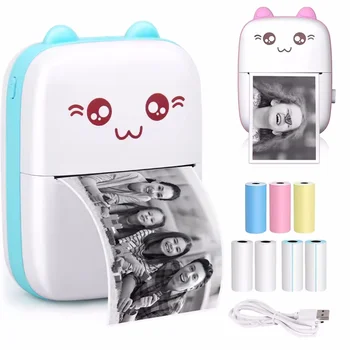 Mini stampante stampante termica portatile stampa fotografica etichetta stampante tascabile 57mm stampa Wireless BT 200dpi stampanti Android IOS