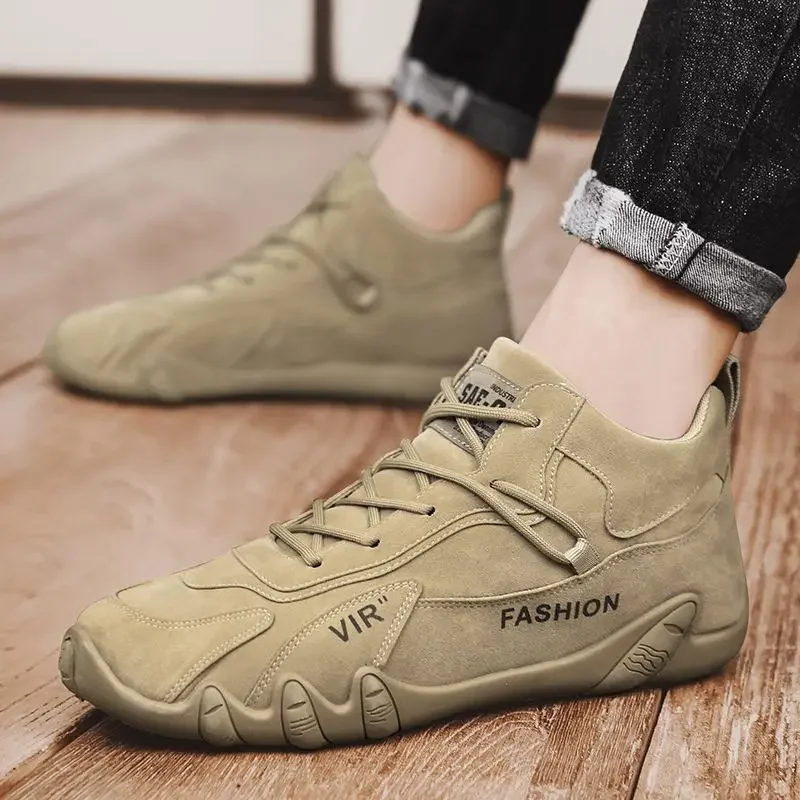 Ankle Boots For Men Casual Plush Warm Snow Boots Winter Sneaker Non Slip Work Shoes Men Motorcycle Short Zapatillas Hombre