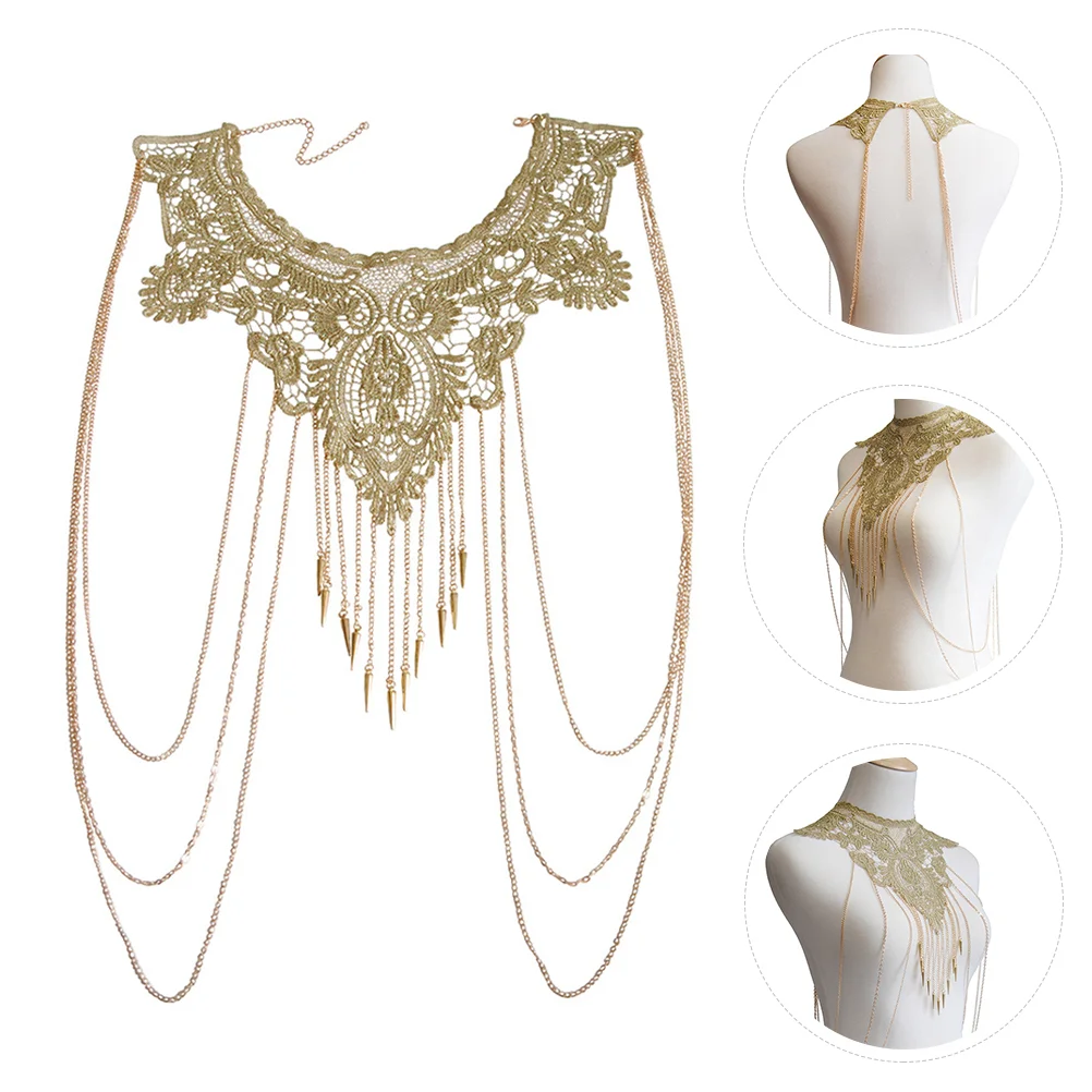 

1pc Multi-layer Lace Tassel Chain Delicate Body Chain Women Body Jewelry
