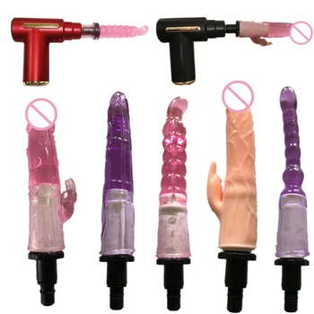 Universal Dildo Penis Head 2in1 Fascia Gun Massage to Sex Machine for Adult Sex Toys Vibrator Female Women Men Masturbator 5