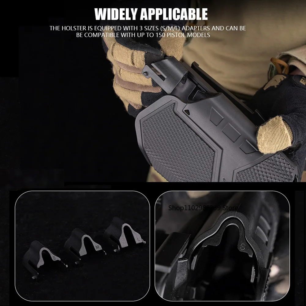 X300 Flashlight Universal Holster Tactical Quick Release Hand-gun Pistol Holsters with Drop Leg Platform QLS Adapter