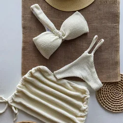 Sleek and Alluring Three-Piece Micro Bikini Set - M (WD1851W1)