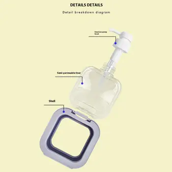 Bathroom Soap Dispenser Refillable Bottle Container Hand Soap Dispensers 300ml Push-Type Soap Pump Bottles for Face Cream Liquid 3