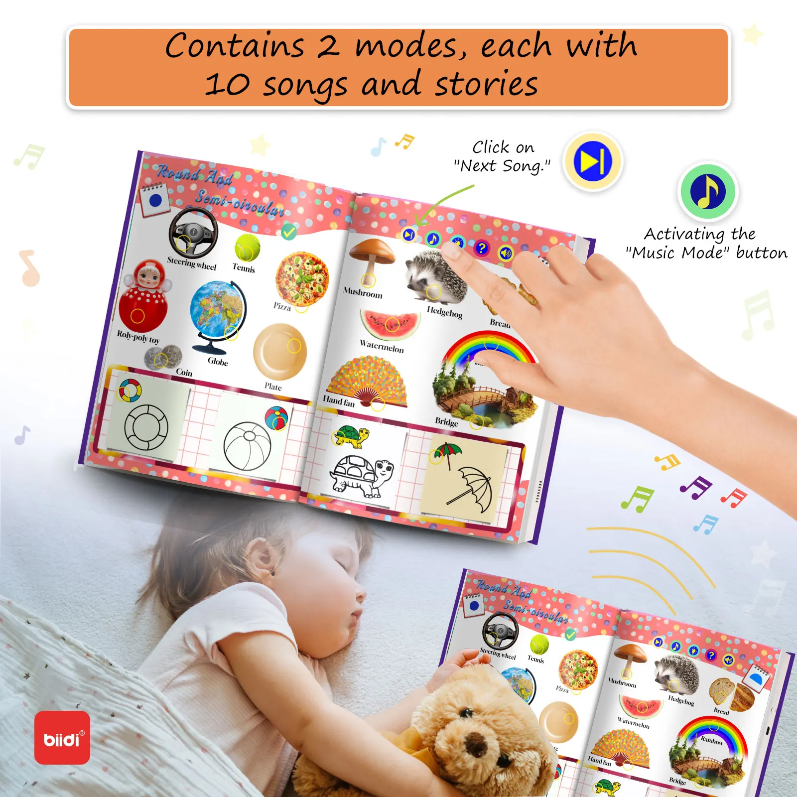 Montessori English Touch Book Interactive Book E-book Children's Early Learning Toys Children's Audiobooks