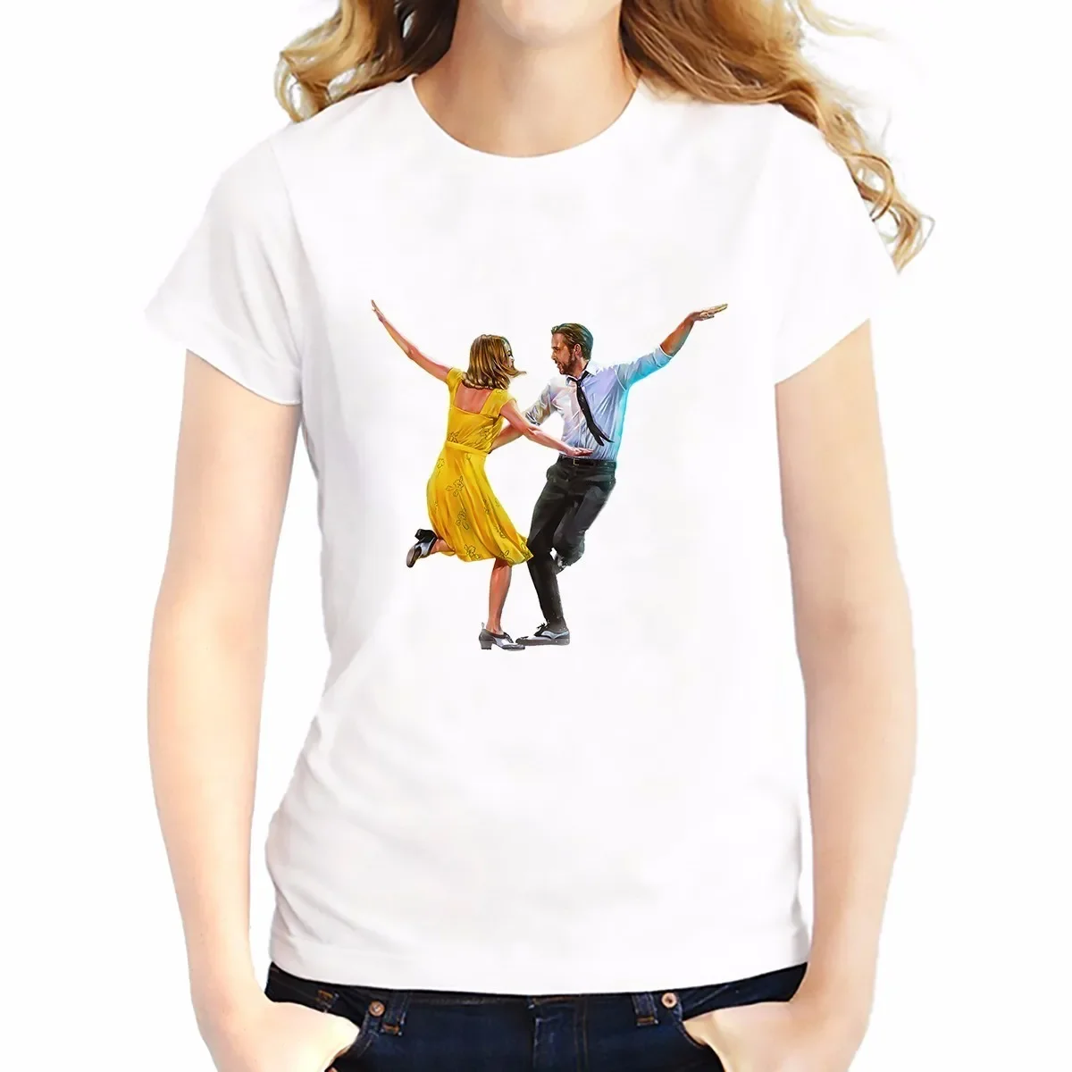 

La La Land Mia Classic Dance T Shirt New Tees Casual t-shirt Women Short Sleeve Soft Breathable Tshirt