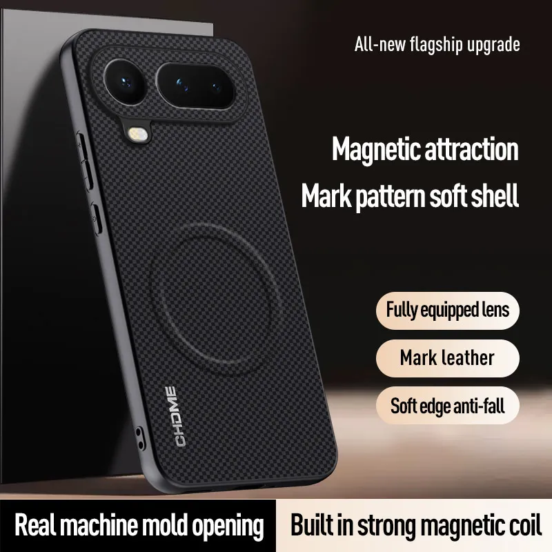 Magnetic Car Mount Anti-Drop Protective Back Case with Soft Edge