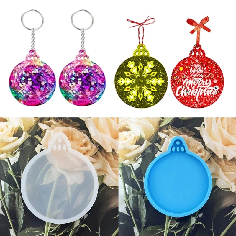 

Christmas Decorations Silicone Mold Blank Round Resin Mold for DIY Enthusiasts