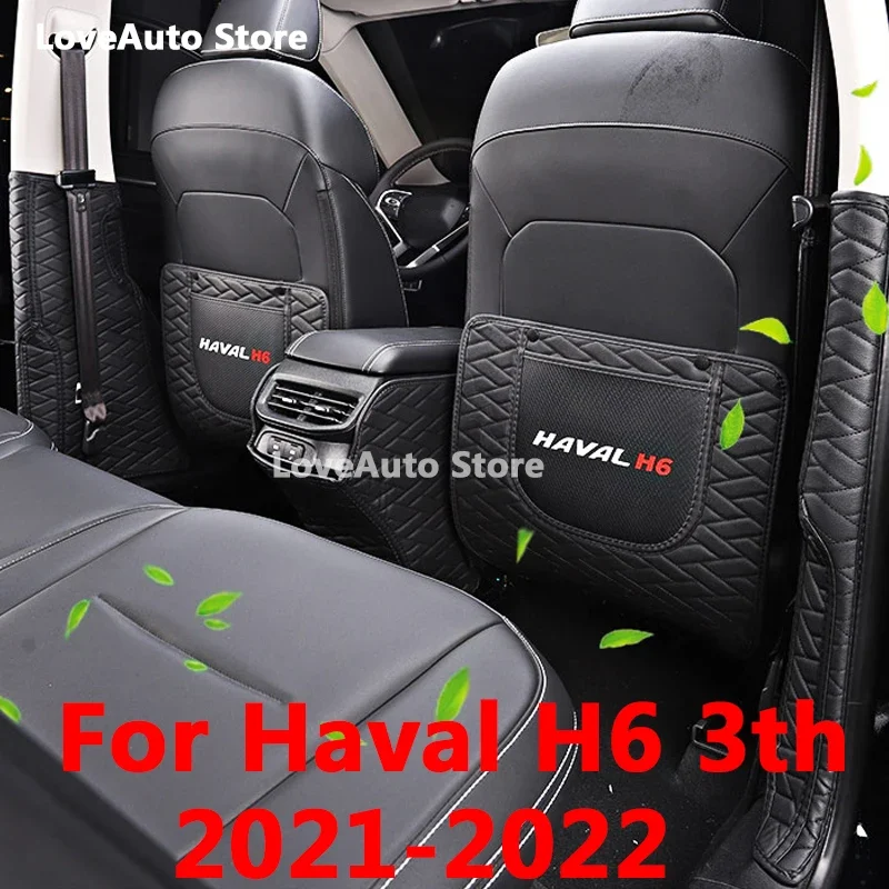 

For Great Wall Haval H6 3th 2021 2022 Car All Inclusive Rear Seat Anti-Kick Pad Rear Backrest Cover B Pillar Protective Mat