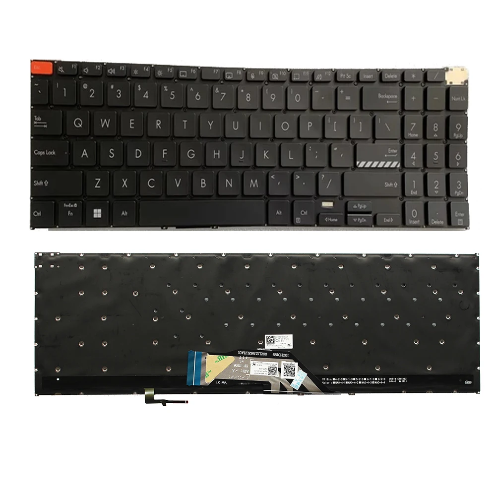 Tastiera Per Laptop Retroilluminata Usa Per Asus Vivobook S 16X M5602 S5602 M3502 M3502Q K3502Z S3502 Nero