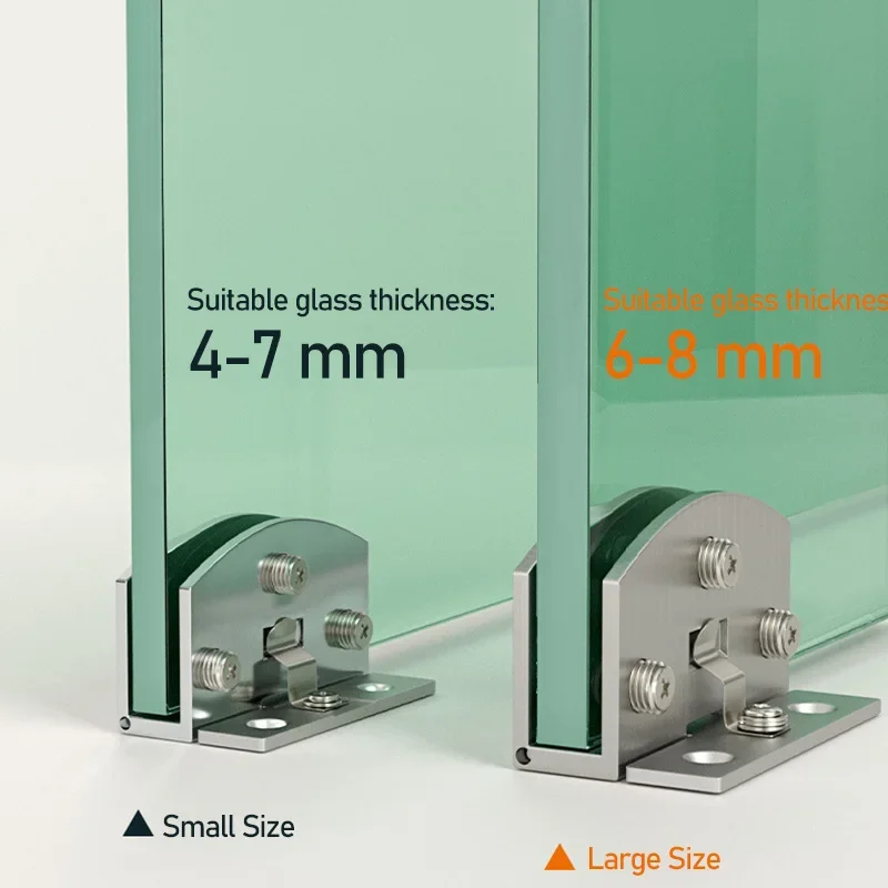 Door Hinges 1 Piece Glass Cupboard Display Wine Furniture Hardware Cabinet Gate Clamp Punch-free