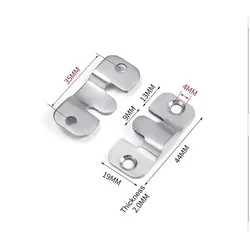 10pcs Stainless Steel Picture and Mirror Hanging Buckles (10pcs S)