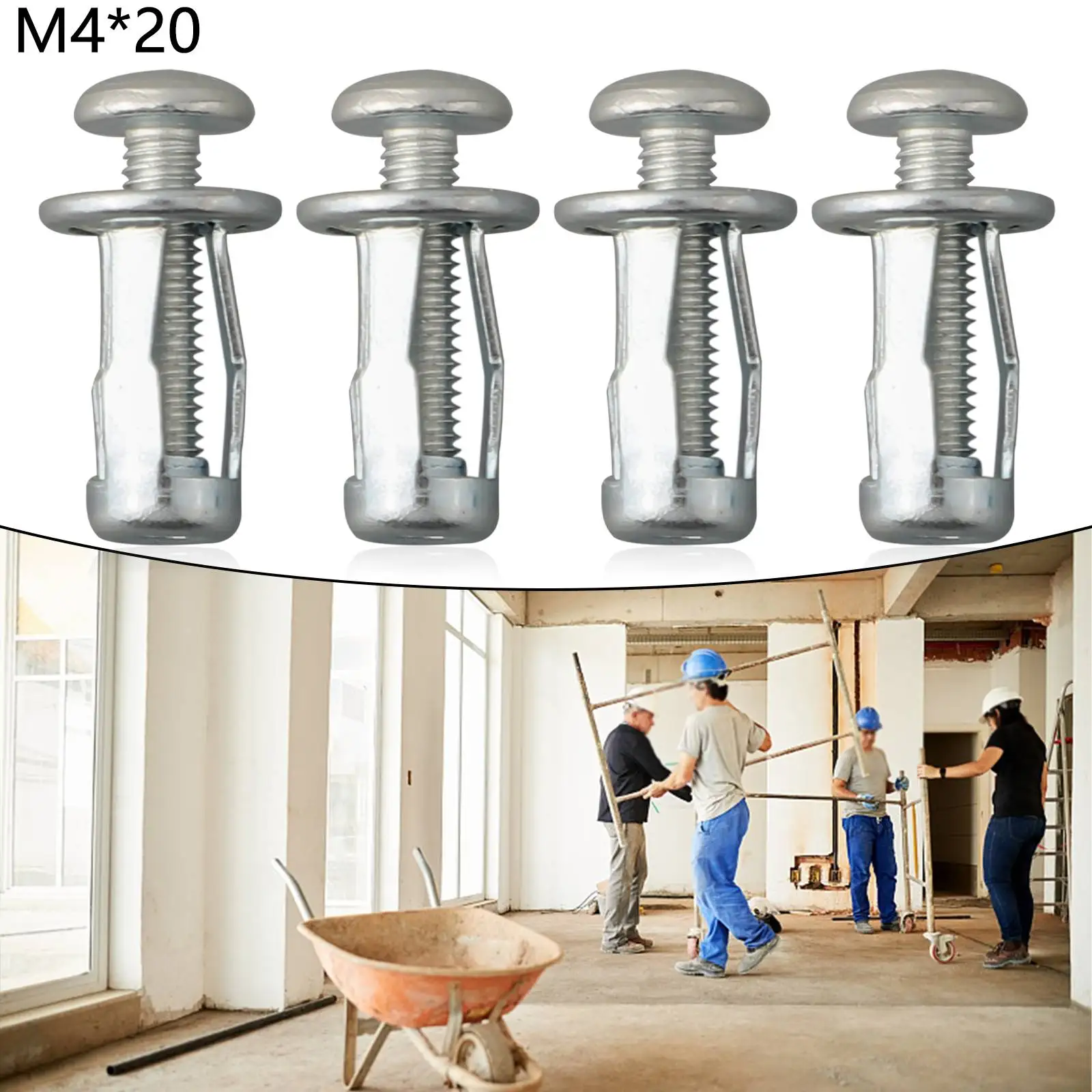 20pcs M5/4/6 Expansion Screw Nuts With Screw Petal Shape Rivets Nut Metal Nut Bolt Hollow Iron Sheet Plate Furniture Hardware
