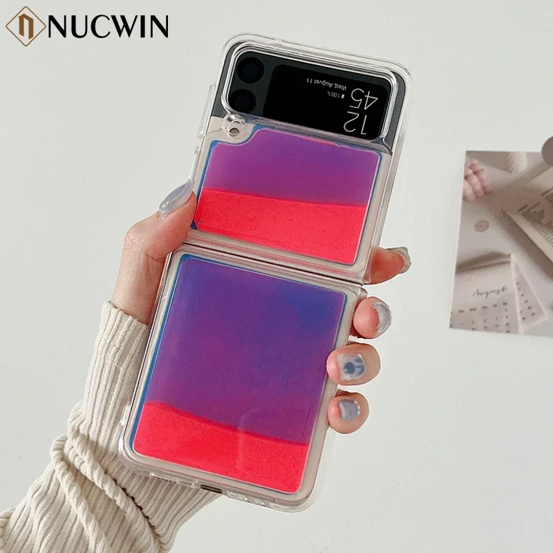 Luminous 3D Quicksand Shockproof Liquid Phone Case - Fashionable and Cool Back Cover