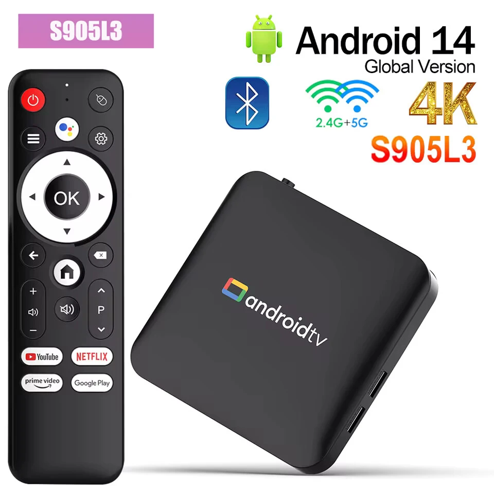 2026 스마트 TV 박스 H96 MAX S905L3 안드로이드 14.0 4K BT 구글 음성 리모컨 미디어 플레이어 홈 안드로이드 셋톱 박스 2GB 16GB 8GB