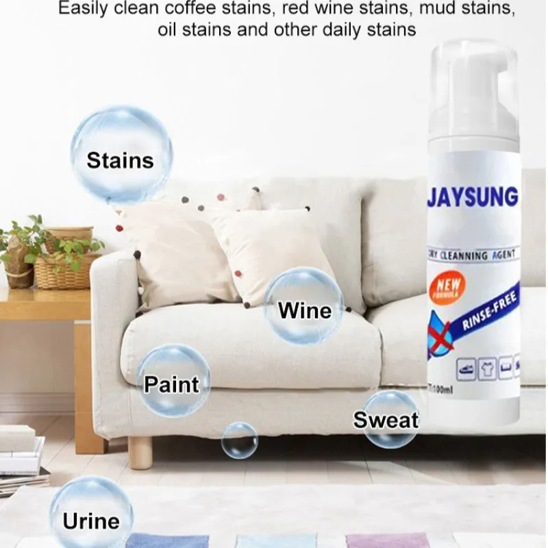 Fabric Cleaner for Grease Dirt and Grime on Upholstery Carpets and Rugs