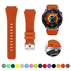 Silicone Smartwatch Strap - 22mm Soft Bracelet Belt for Huawei GT5 4 46mm (13 Official orange)