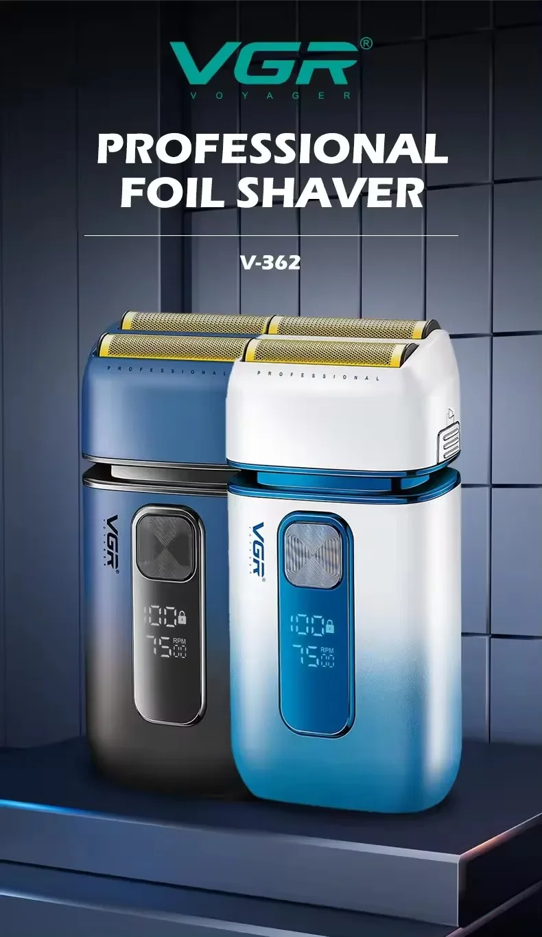 VGR Professionaalne kodumajapidamises töötav, taaslaetav USB-taaslaetav korpus, veekindel elektriline täistrimmer V-362_voghion.com