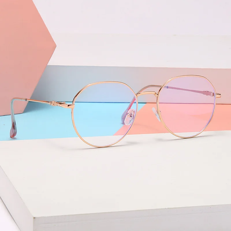 Metal Finished Myopia Glasses for Women Men Vintage Round Eyewear Nearsighted Glasses with Diopter -1.0 -1.5 -2.0 -2.5 To -6.0 4
