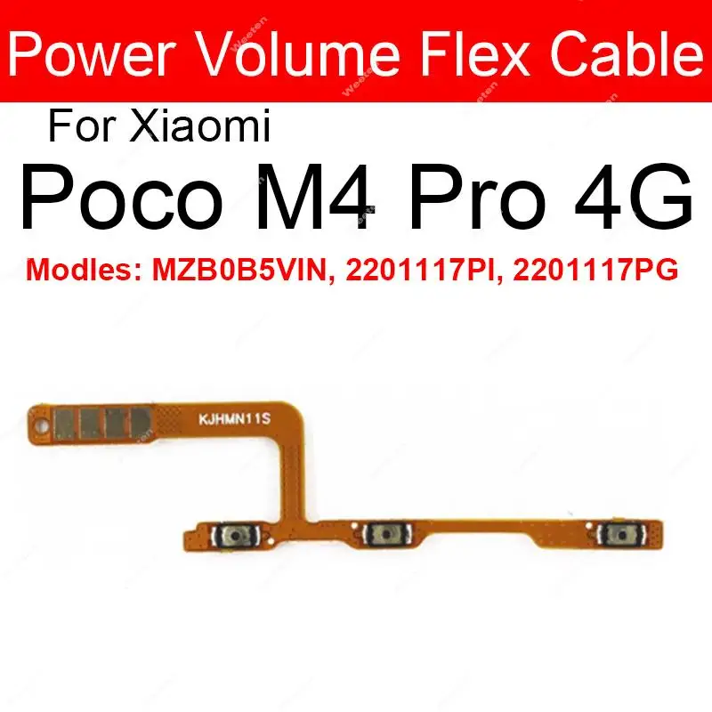Power Volume Side Button Flex Cable Ribbon Replacement Parts
