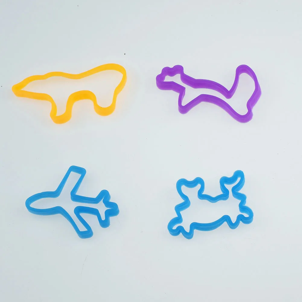 Children Cartoon Dinosaur TPR Leather Band DIY A Variety Of A Hundred Different Shapes Animal Rubber Band Kids Birthday Gifts