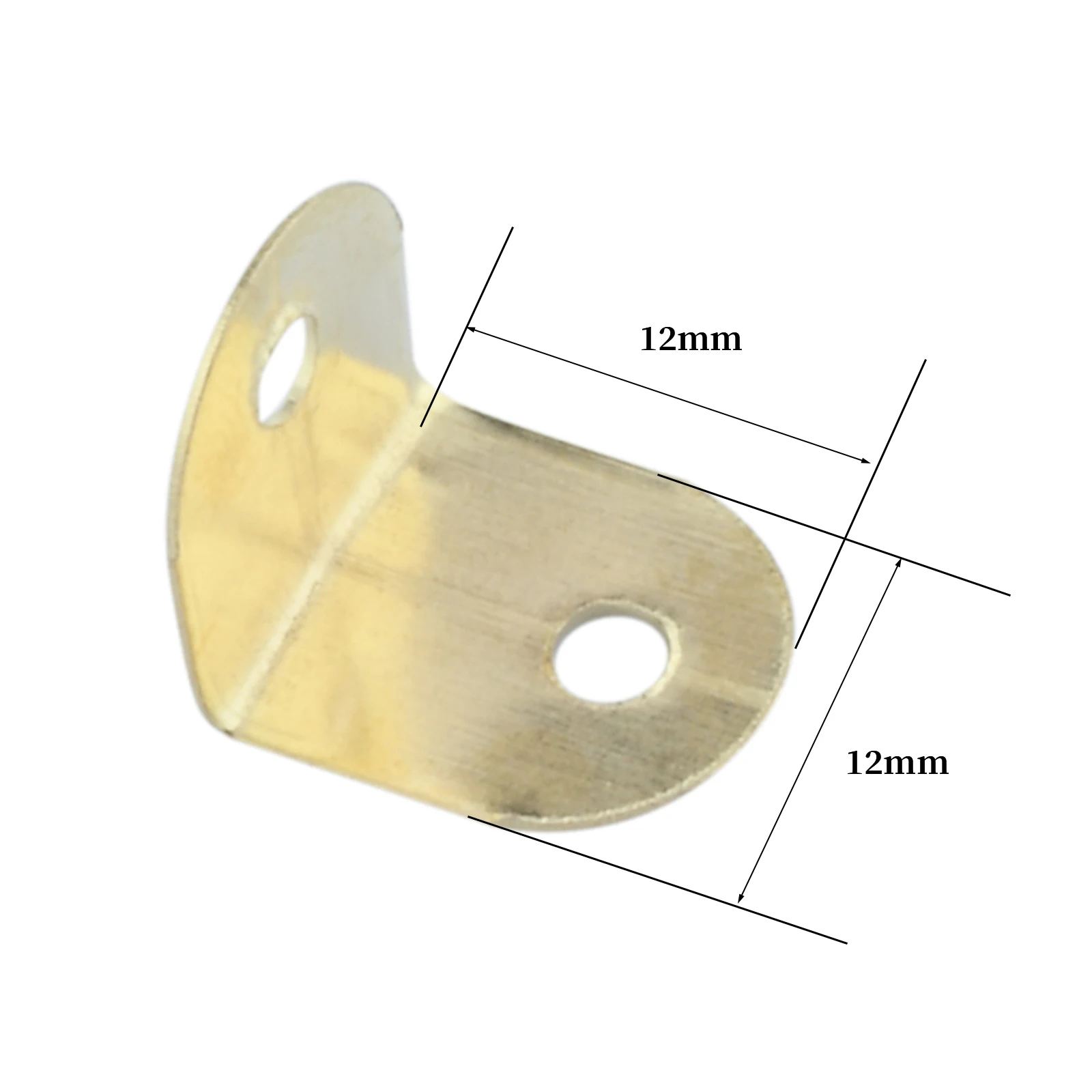 40pcs 12mm Decor Corner Protectors w/screws 0.47Inch Golden Iron Rimmed Braces Book Scrapbooking Photo Album Menu Jewelry Box