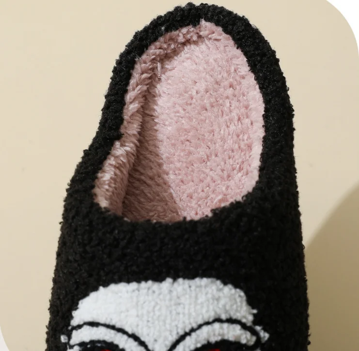 Nuovo Halloween Motosega Orrore Cartone Animato Caldo Inverno per Coppie Casa Interno Pantofole di Cotone_voghion.com