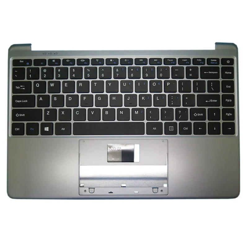 Poggiapolsi E Tastiera Per Laptop Per Teclast F7 Plus No Retroilluminato Inglese Us No Touchpad Grigio Nuovo