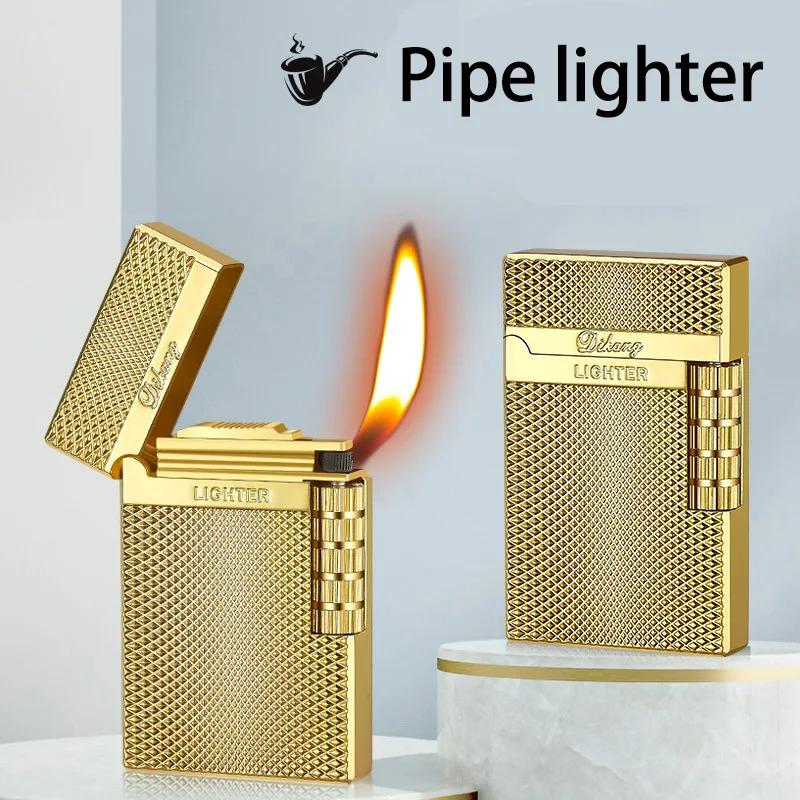 Creative Metal Side Sliding Loud Sound Lighter Inflatable Open Flame