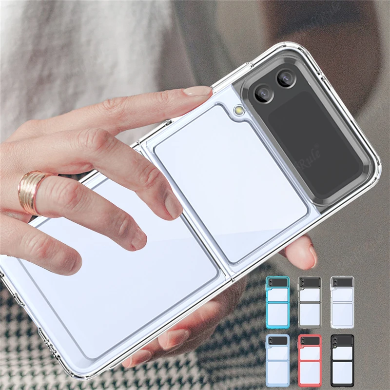 Per Samsung Galaxy Z Flip 3 Cover Samsung Z Flip 3 Capas Back Colore Trasparente Trasparente Trasparente Per Samsung Z Flip3 Flip 3 5G Cover