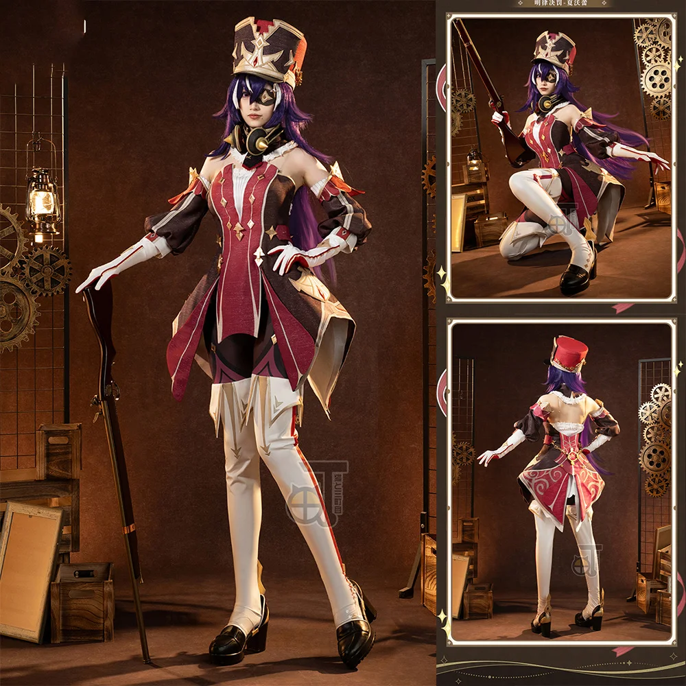 

Game Genshin Impact Chevreuse Full Set Cosplay Costume Halloween Outfits Women Anime Clothing Headset Hat