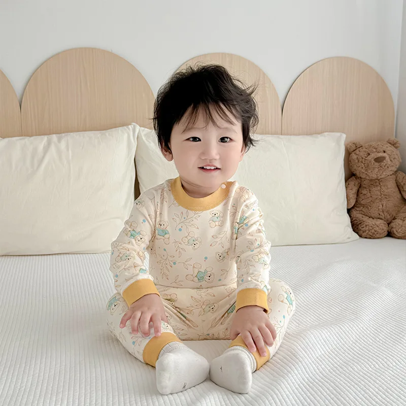 Cartoon Print Kids Pajamas Set for Boys and Girls