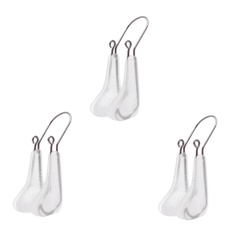 

3 Pc Soft Magic Silicone Nose Shaper Lifting Clip Nose Bridge Shaping Corrector Nose Up Slimming Massager Tools Clear