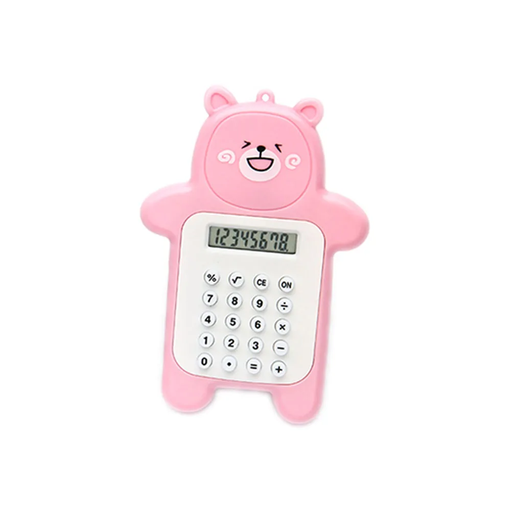 Description Picture 6 of itemPortable Mini Calculator Pocket Size Kawaii Cartoon Ultra-thin Button Cute Calculator School Supplies for Child 8 Digits Display