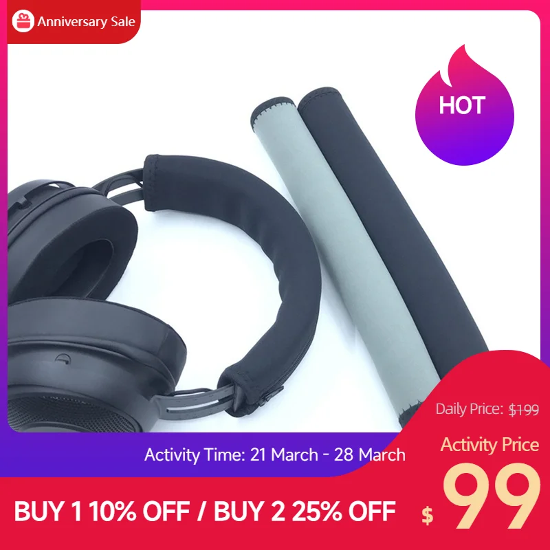 

Replacement foam Ear Pads pillow Cushion Cover for Razer North Kraken V2 7.1 PRO Competitive Edition Headphone Head Beam EarPads