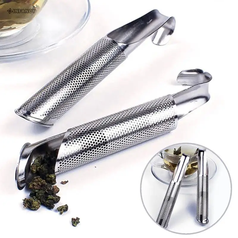 Tea Strainer Stainless Steel Tea Infuser Pipe Design Touch Feel Good Holder Tool Spoon Infuser Filter tea infuser