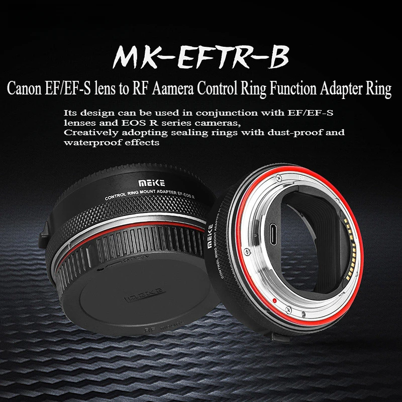 Meike MK-EFTR-B Autofocus Compatible with Canon EF/EF-S Lens to Canon EOSR Automatic Control function Adapter Ring