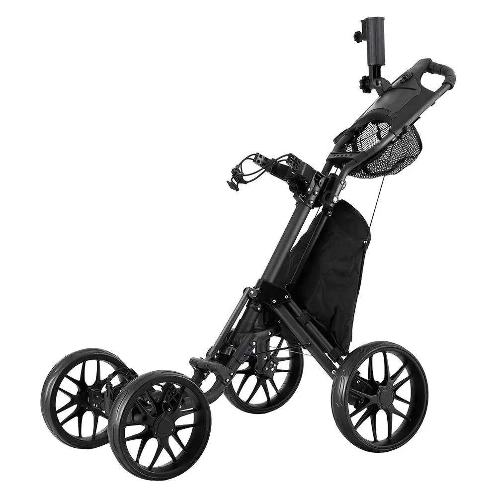 golf buggy foldable trolley with wheels must have bottle holder