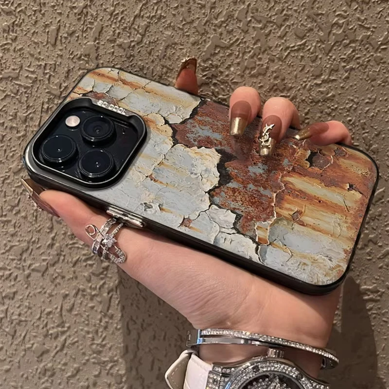 Vintage-Style Frosted Acrylic Phone Case