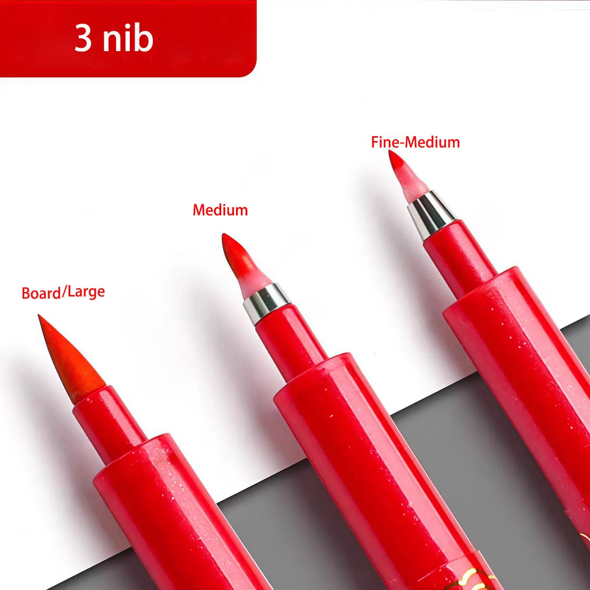 Red Beautiful Pen Soft Pen Can Add Ink Board Medium Fine