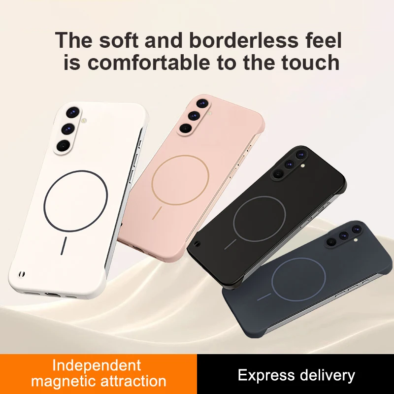 Ultra-Thin Bezel-less Matte Magnetic Phone Case with Magsafe Compatibility