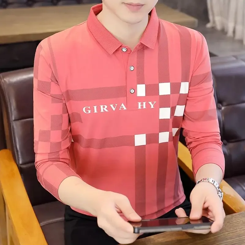 thumbnail image 1 of Polos de manga larga para hombre, jersey coreano de otoño de alta calidad, talla XL, divertidos, Y2k, talla S, sudaderas elásticas de una pieza para hombre, 1 of 5
