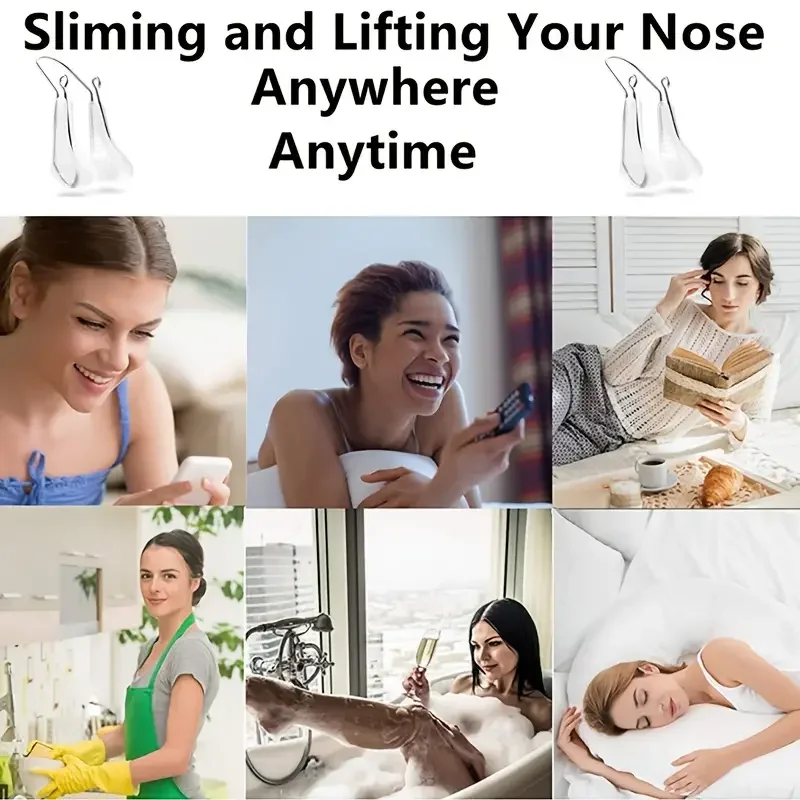 nose shaper clip pain free nose bridge straightener corrector beauty up lifting soft safety silicone tool for wide crooked nose women men details 9