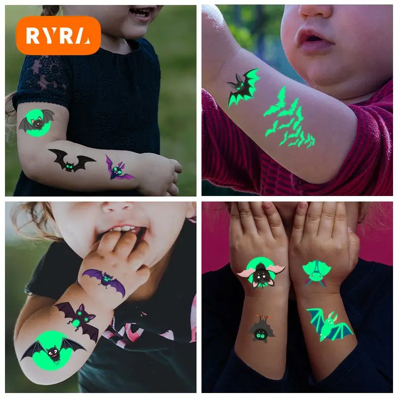 

Веселые наклейки на лицо для Хэллоуина, 10 вариантов, забавные уникальные Временные татуировки, модные 1 г