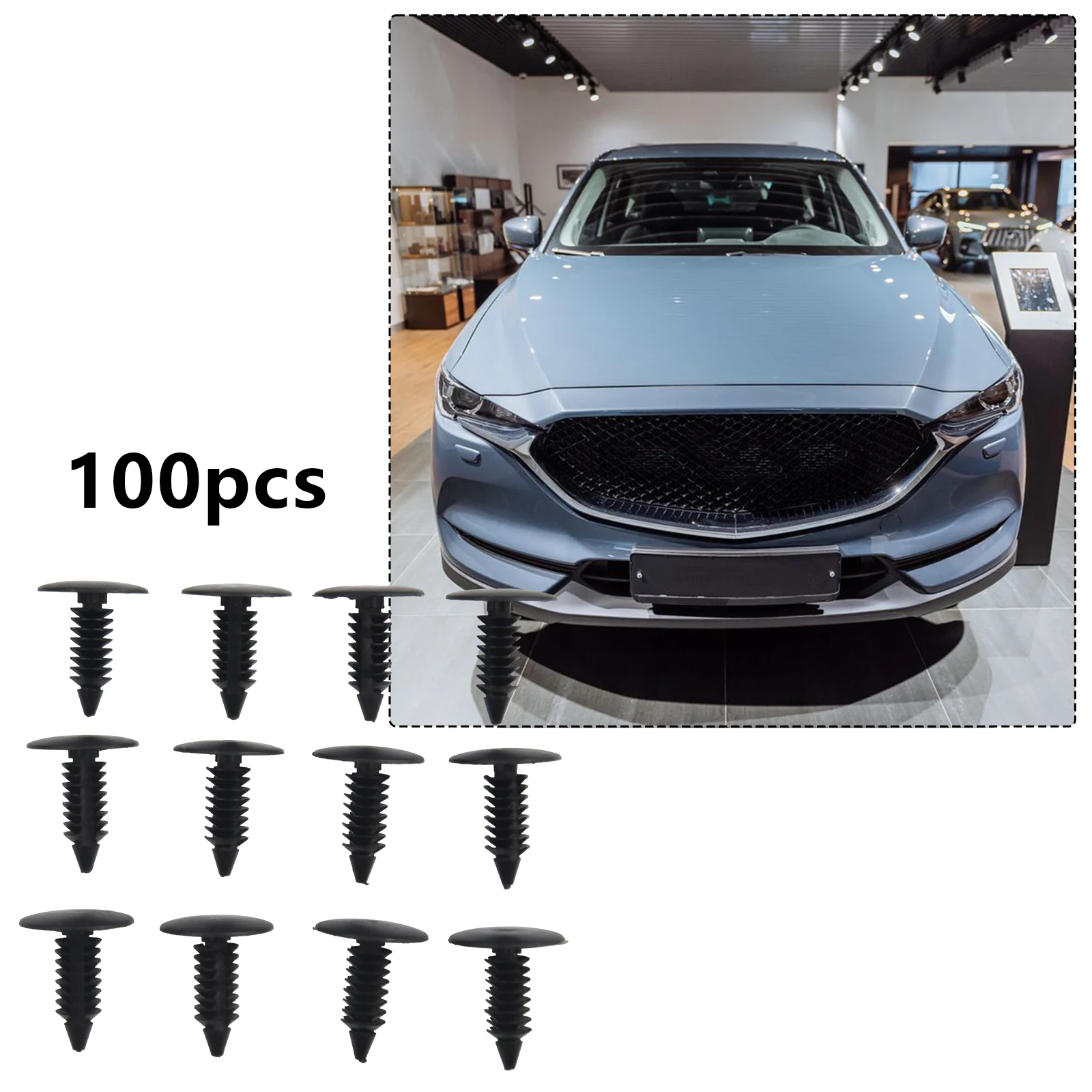

Reliable Attachment 50Pcs 8mm Hole Car Clips Fender Bumper Shield Retainer Plastic Rivet Push Pin Ensures Stability